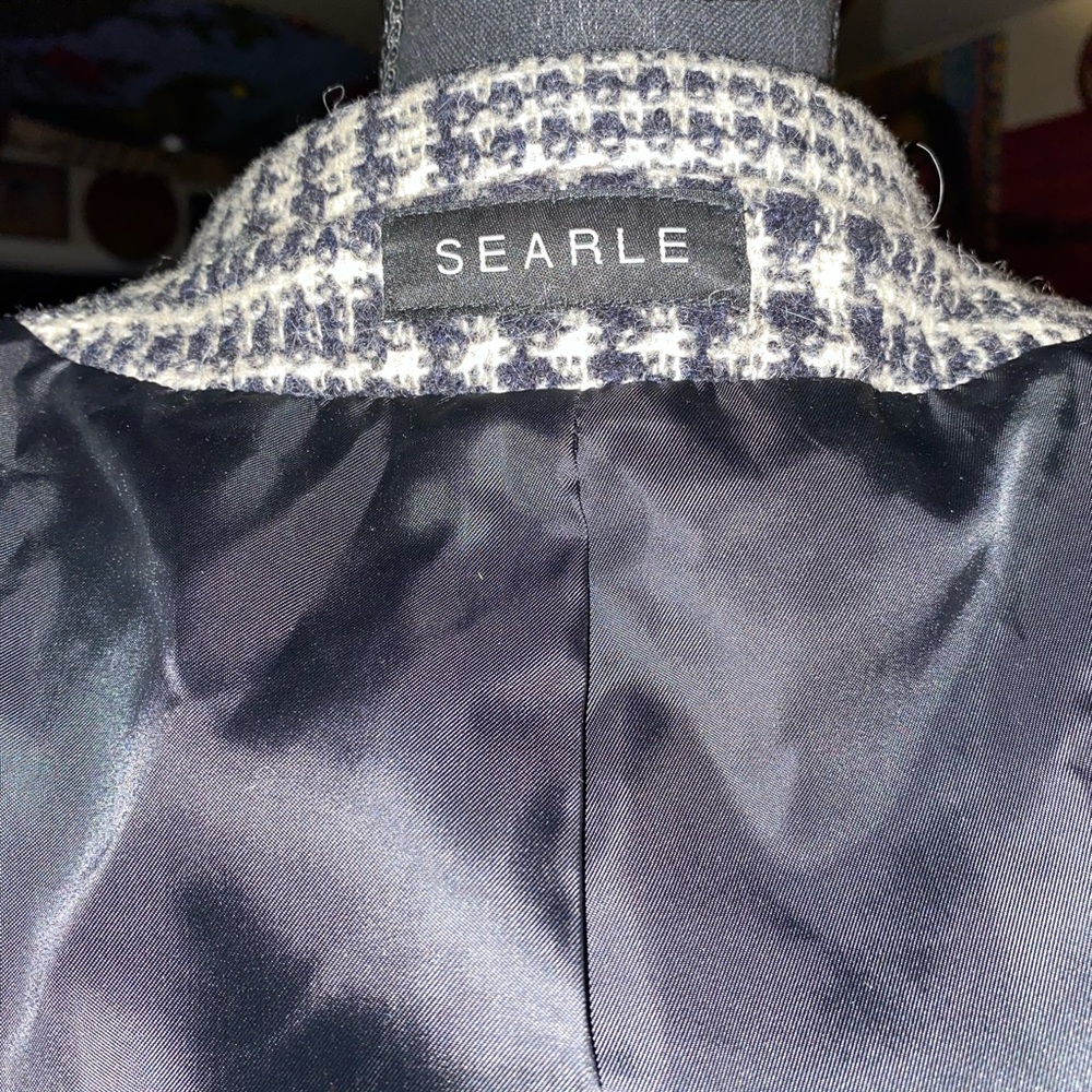 SEARLE Houndstooth Long Coat, size S - Picture 5 of 6